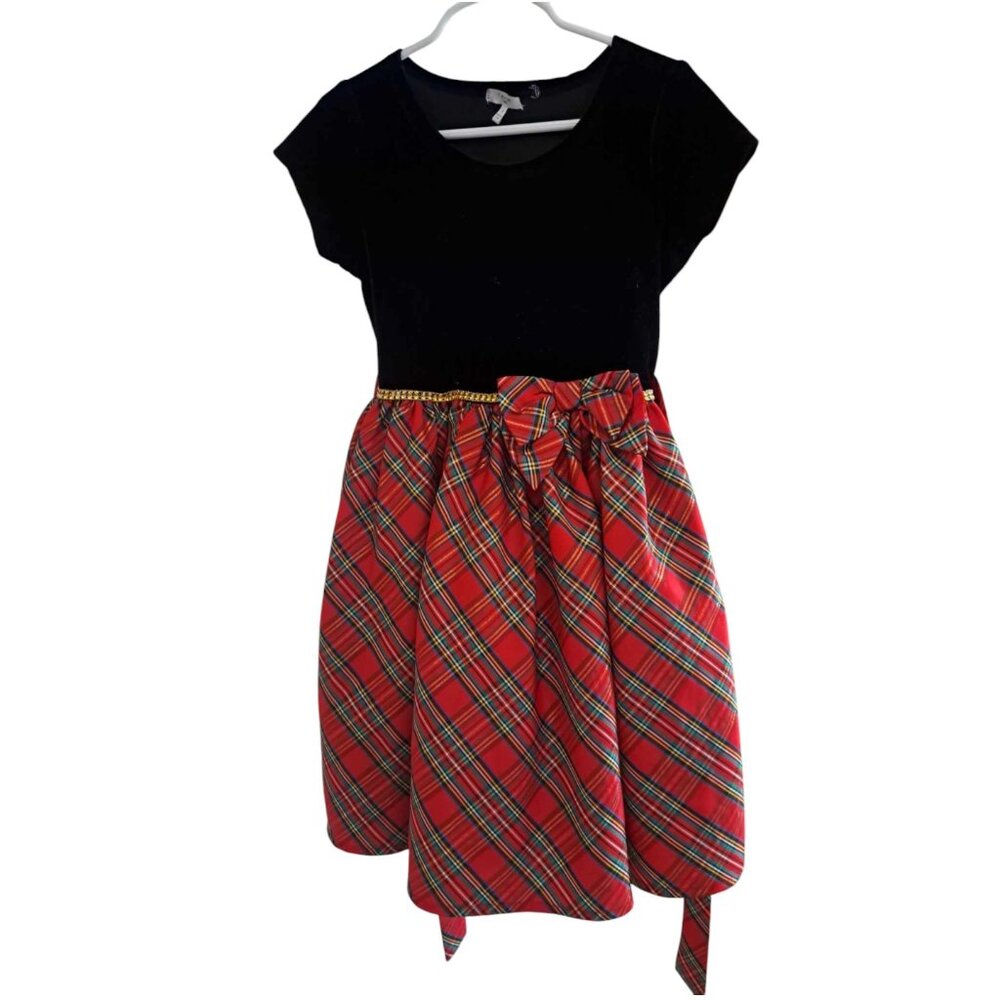 Tahar Girls Red plaid  Dress size 6